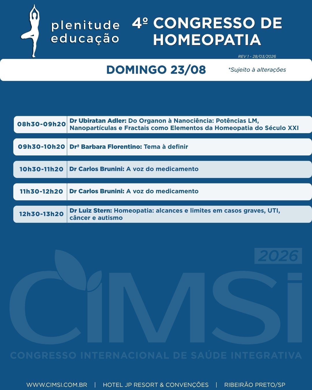 IDIS - CIMSI 2026 - PROGRAMAÇÃO HOMEOPATIA - IMG002 - 1080 X 1350_REV01