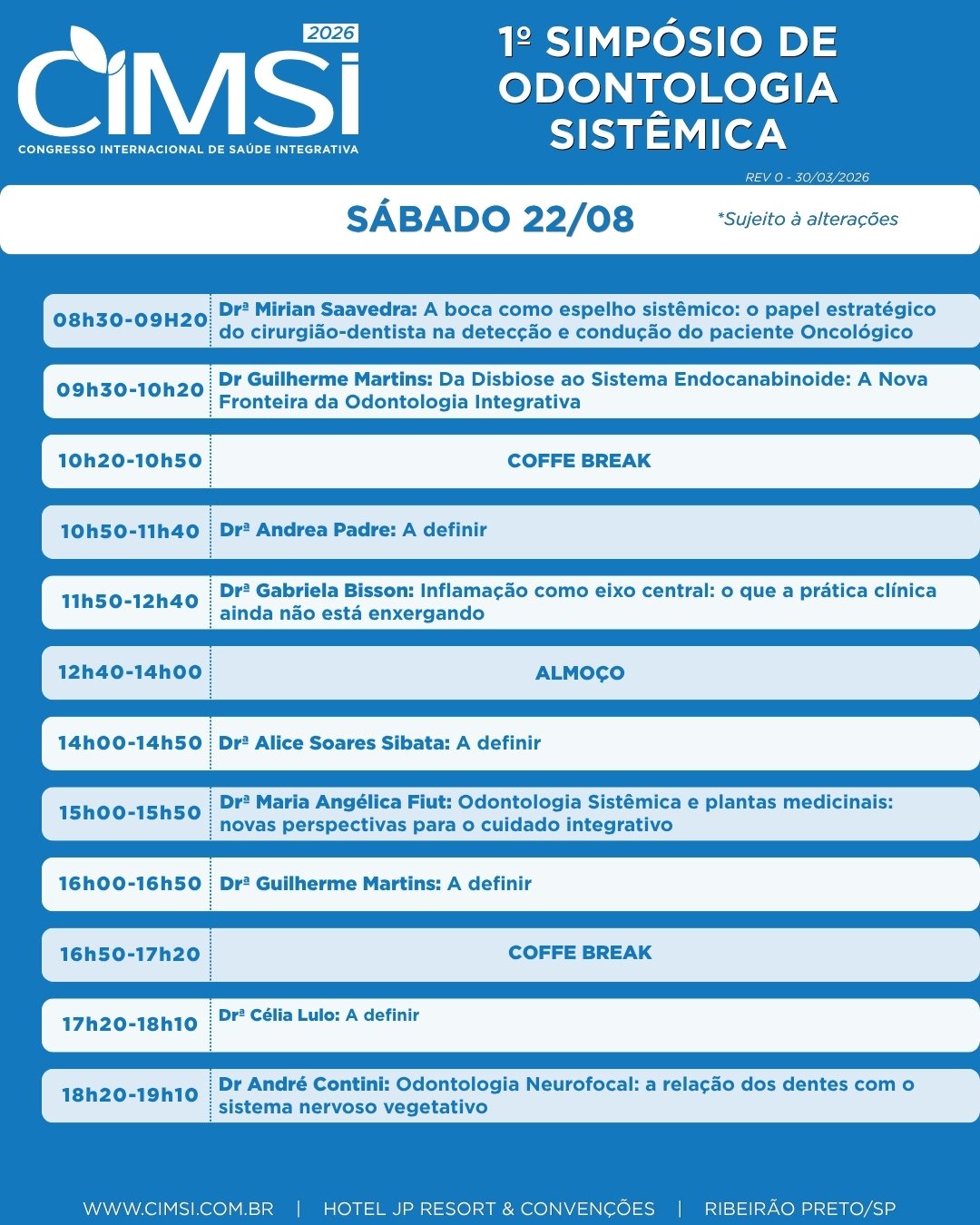 IDIS - CIMSI 2026 - PROGRAMAÇÃO ODONTOLOGIA - IMG001 - 1080 X 1350_REV01