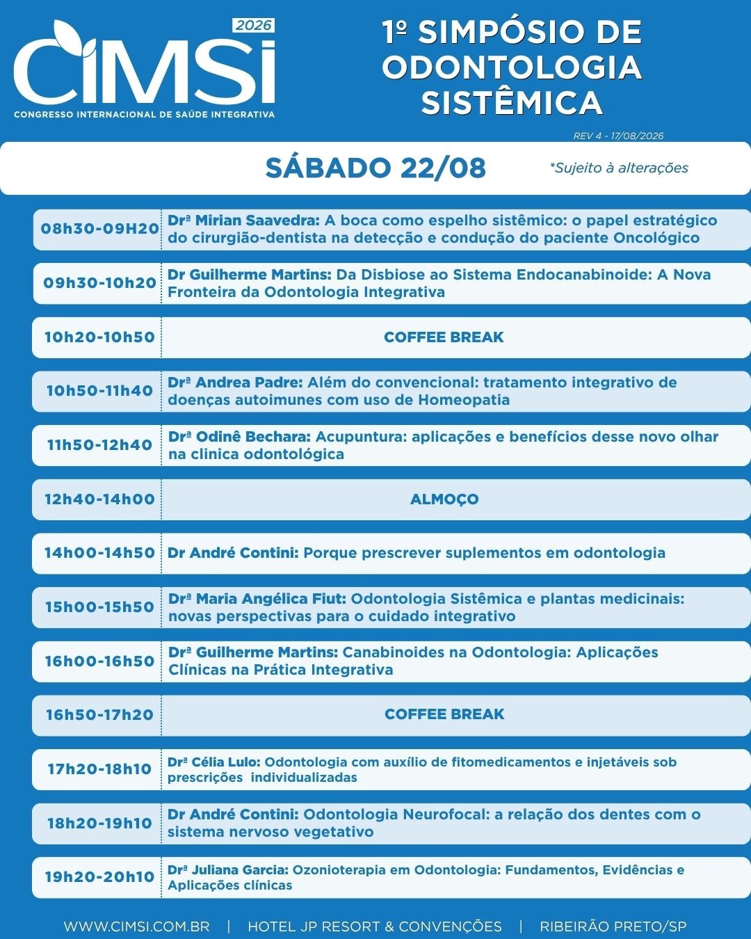 IDIS - CIMSI 2026 - PROGRAMAÇÃO ODONTOLOGIA - IMG001 - 1080 X 1350_REV04